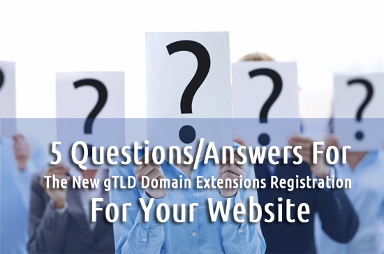 5 Questions/Answers For The New gTLD Domain Extensions Registration For Your Website