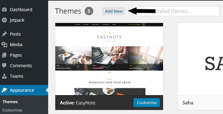 How to Install a WordPress Theme - wp10 2