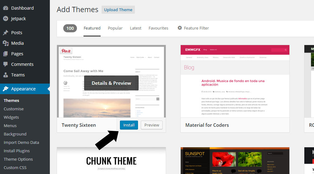 How to Install a WordPress Theme - wp10 5