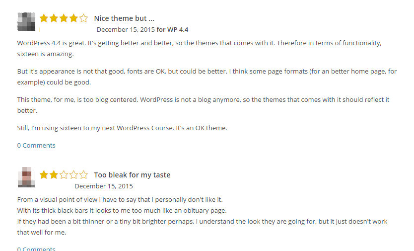 WordPress Theme Reviews