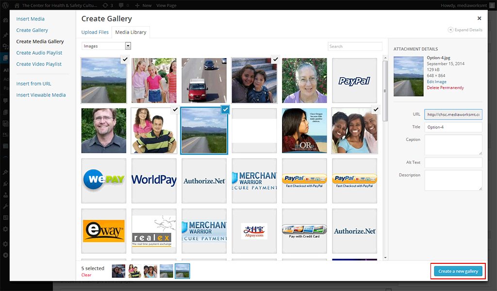 How to create an image gallery in WordPress eukhost