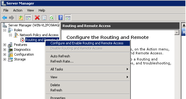 Configure and Enable Routing