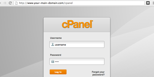 cpanel-login-page