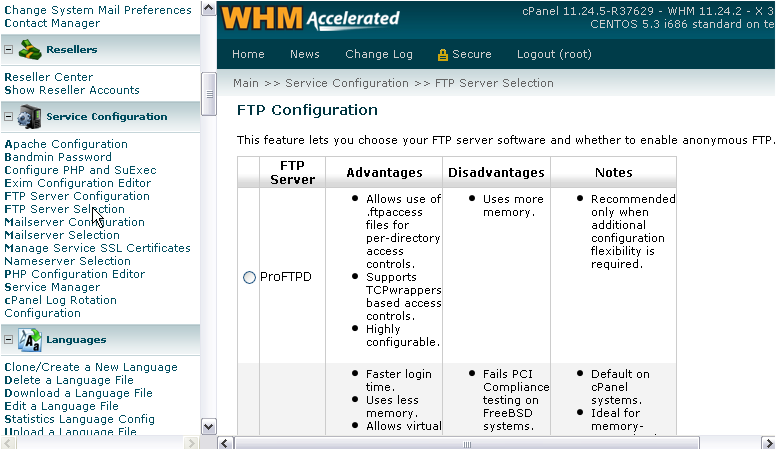 FTP Configuration