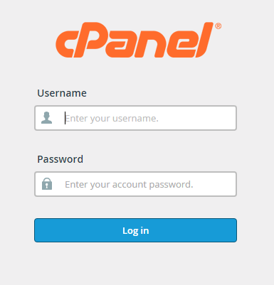 cPanel login