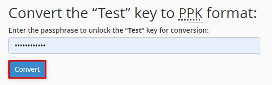 Convert the “Test” key
