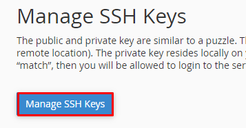 Manage SSH keys