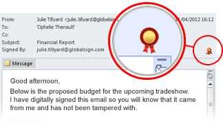Digitally Signed Email: Proves authorship & prevents tampering 