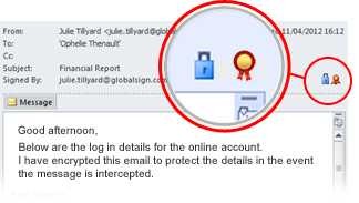 Encrypted Email: Ensures message privacy