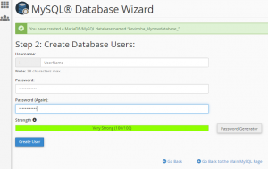 Create a MySQL Database Using the cPanel Database Wizard