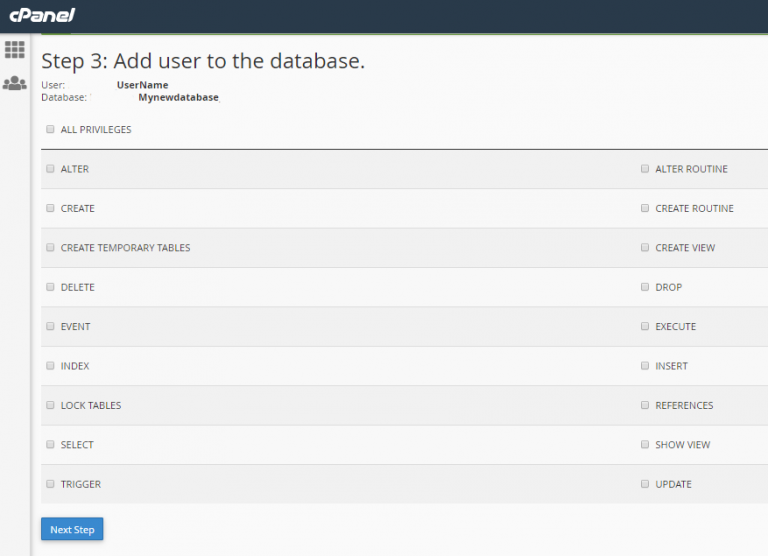 Create a MySQL Database Using the cPanel Database Wizard