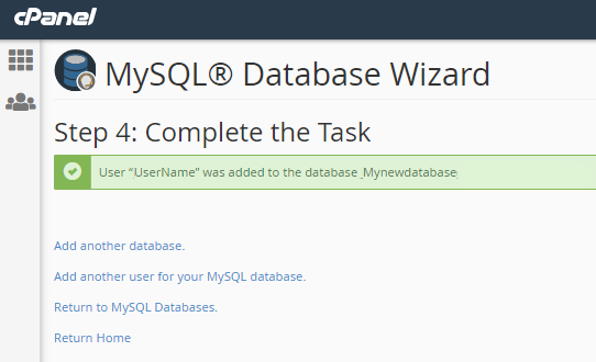 create mysql database
