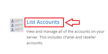 List accounts