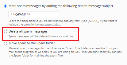 delete all spam messages