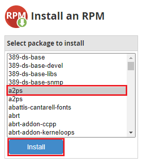 Install RPM
