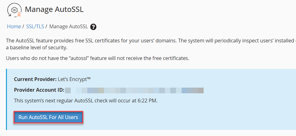 manage autossl