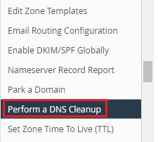 Perform a DNS Cleanup