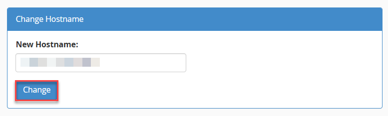 change hostname