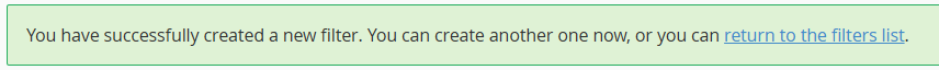 success message
