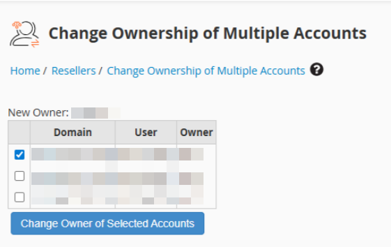 change ownership