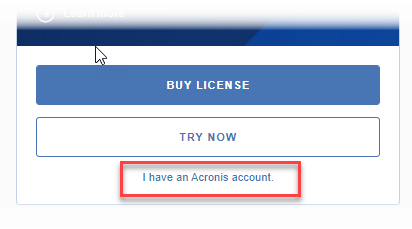 Acronis Account