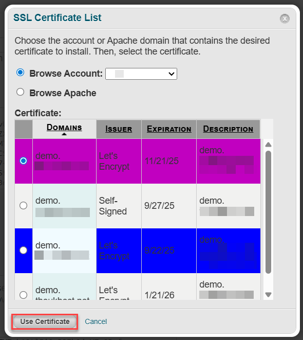 ssl certificate