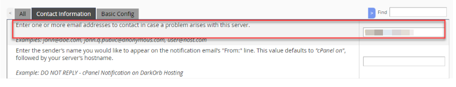 contact information
