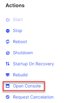 Open Console