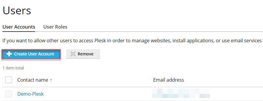 create user account