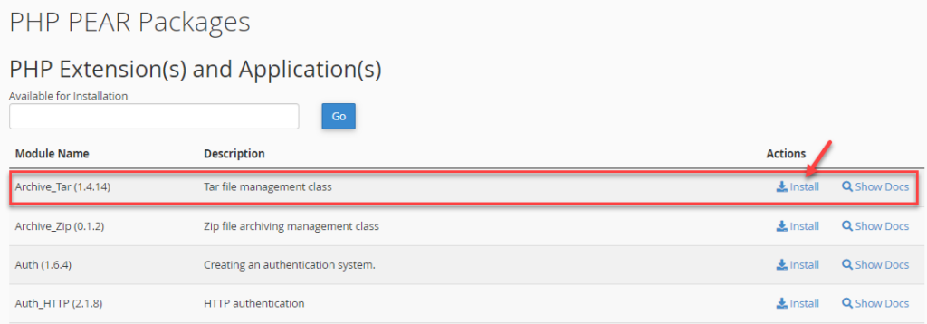 How to install PHP PEAR packages in cPanel - eukhost