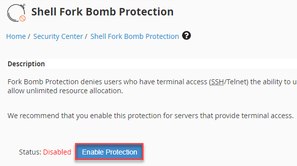 enable protection