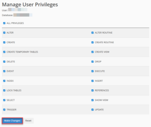 User Privileges