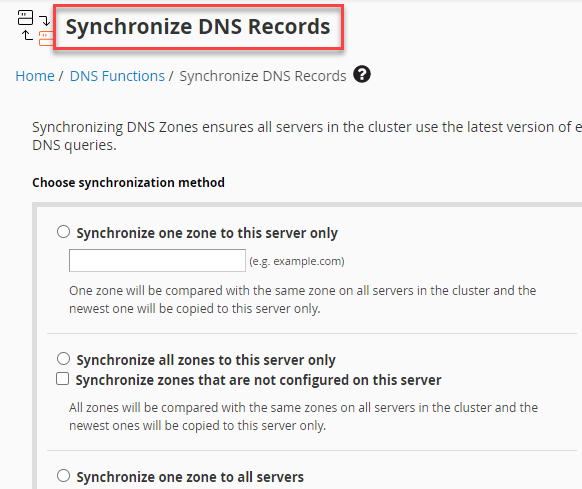 Synchronize DNS Records