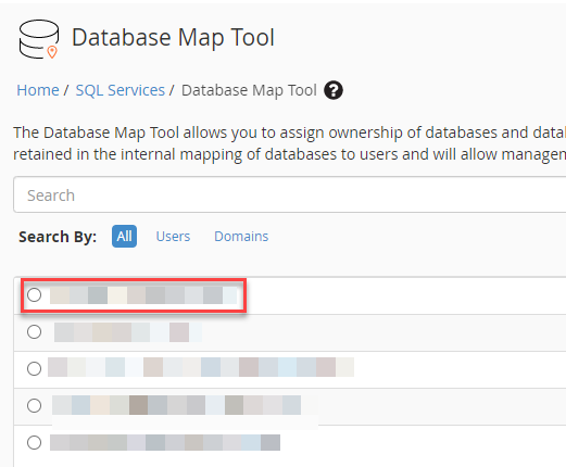 Database Map Tool