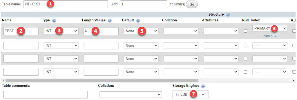 How to create a table using phpMyAdmin - eukhost