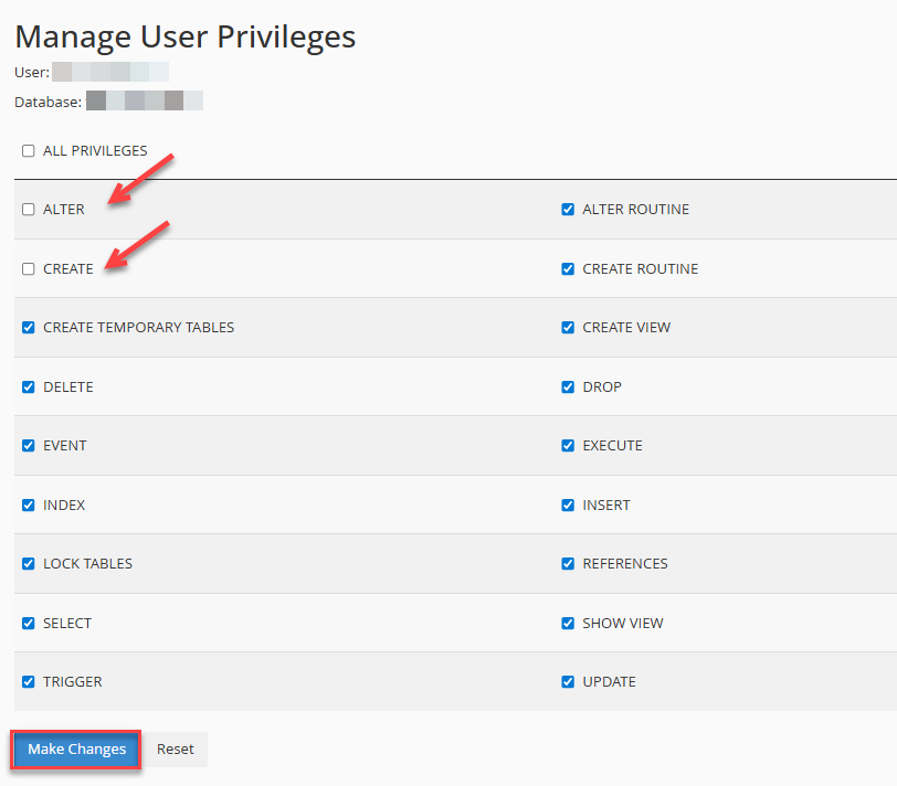 privileges