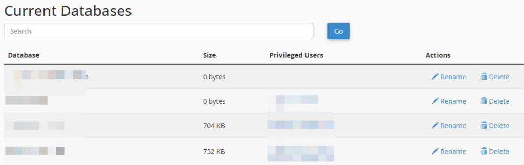 Database Finder How to find a database available in cPanel - eukhost