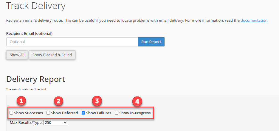 Show Blocked & Failed