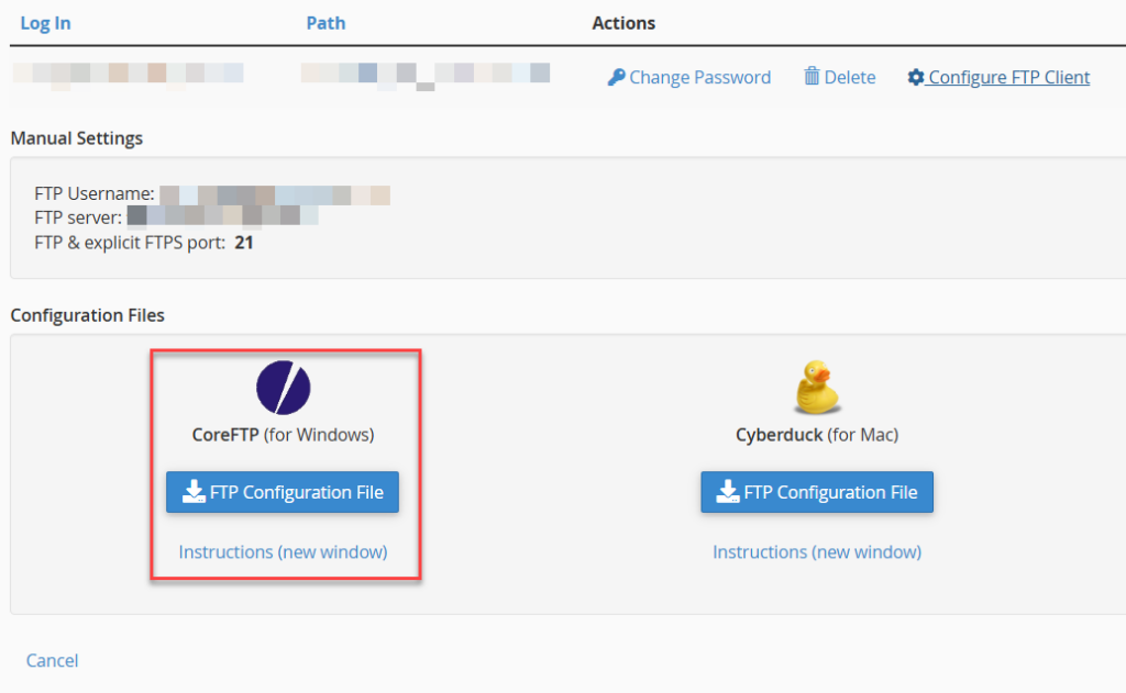 How to Configure FTP Clients Using cPanel