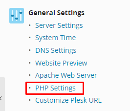 PHP Settings