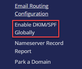 enable dkim/spf globally