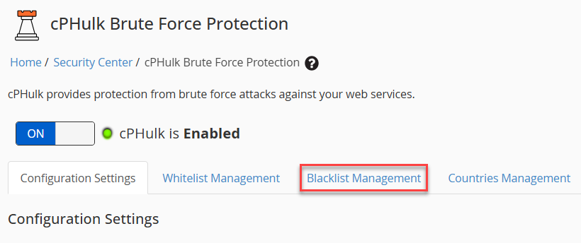 blacklist management
