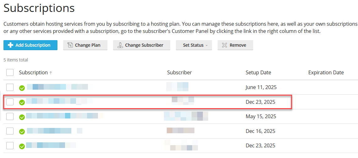 subscriptions