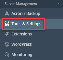tools and settings