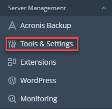 tools and settings