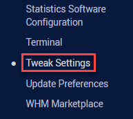 tweak settings