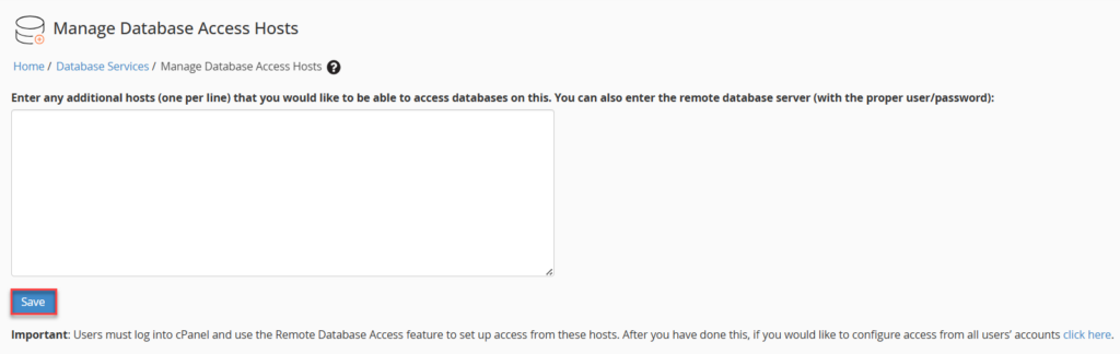 How to Add Additional MySQL Access Hosts in WHM