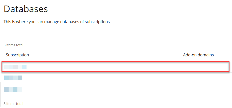 databases