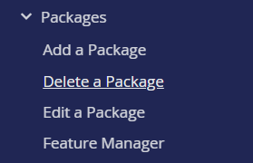 Delete a Package