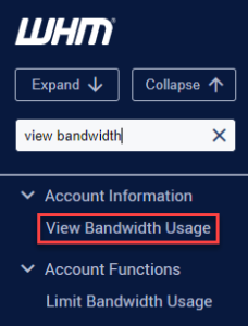 view bandwidth usage